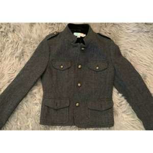 Boden Gray Wool Blend Tweed Jacket US Size 4
